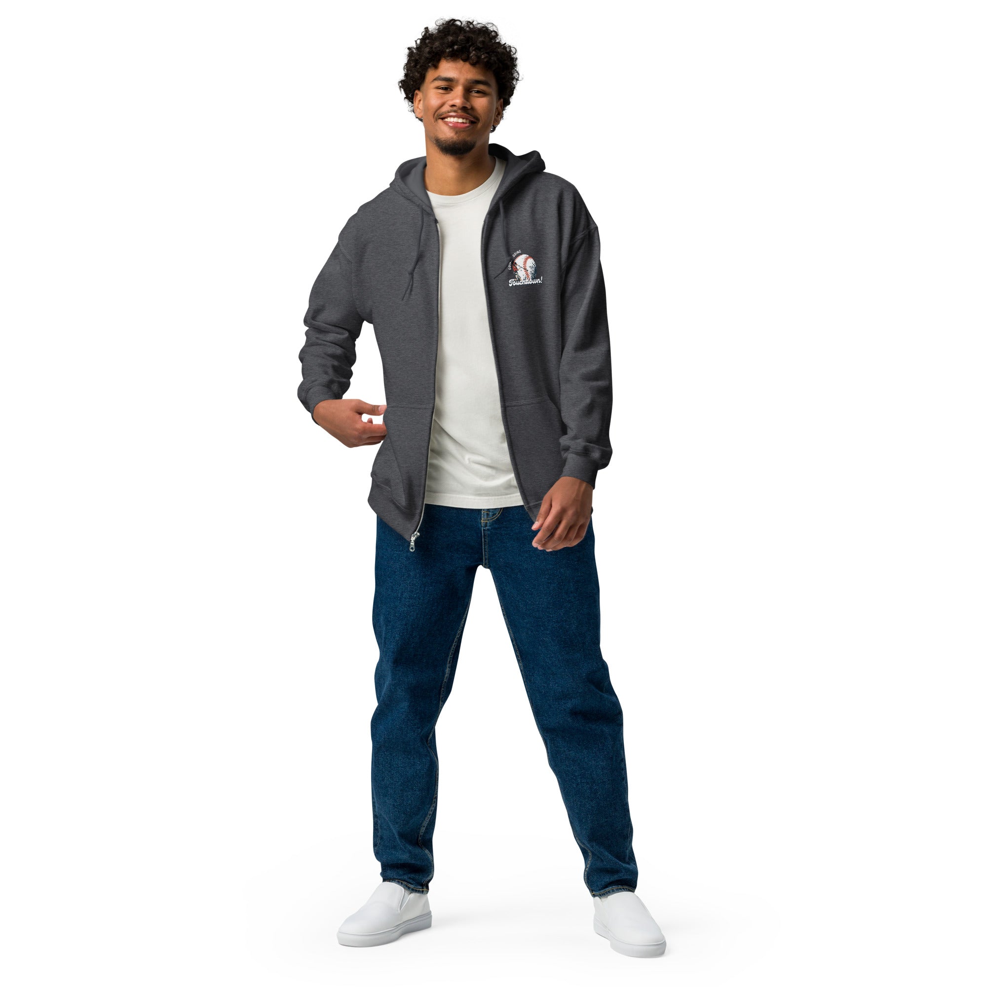 Zip best sale down hoodie